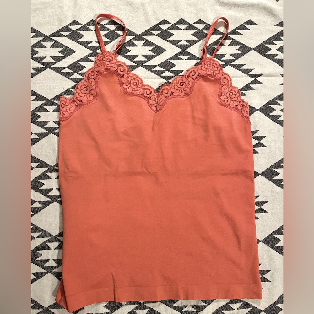 Pink Camisole with Lace Detail